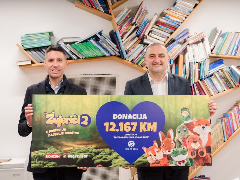 Konzum i Mercator donirali  više od 12.000 KM Udruženju „Srce za djecu oboljelu od raka“