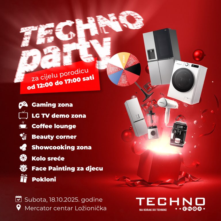 Techno Party za cijelu porodicu u Techno Shopu Mercator Centar Ložionička!
