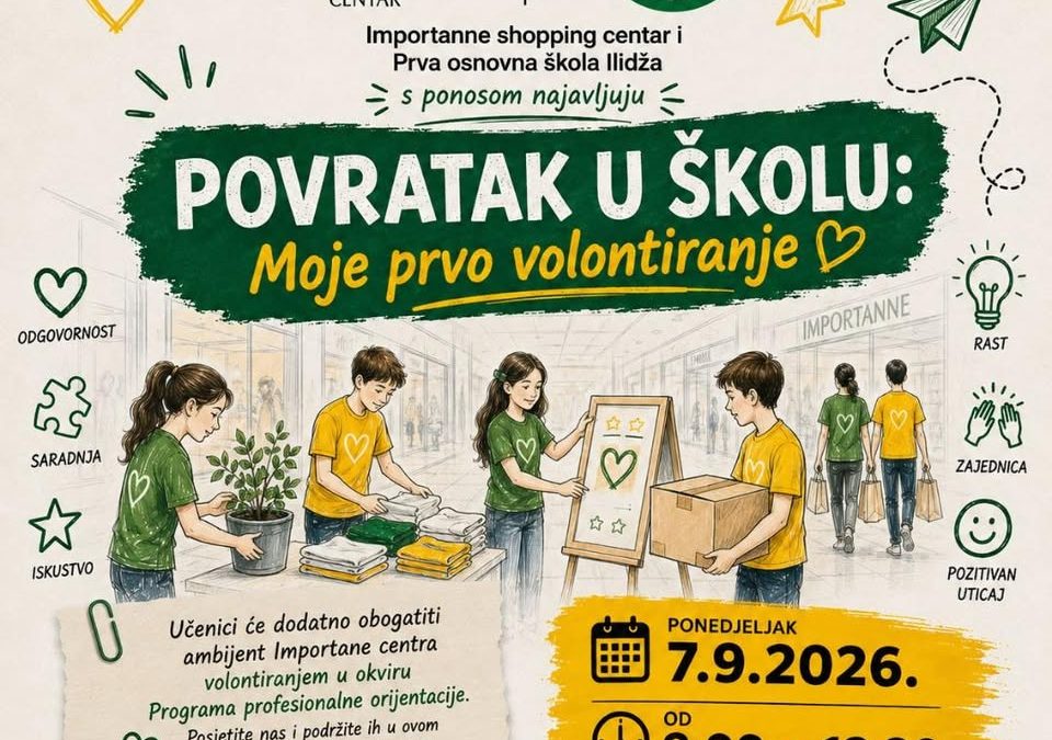 „Povratak u školu – Moje prvo volontiranje“: Učenici kroz iskustvo upoznaju svijet rada